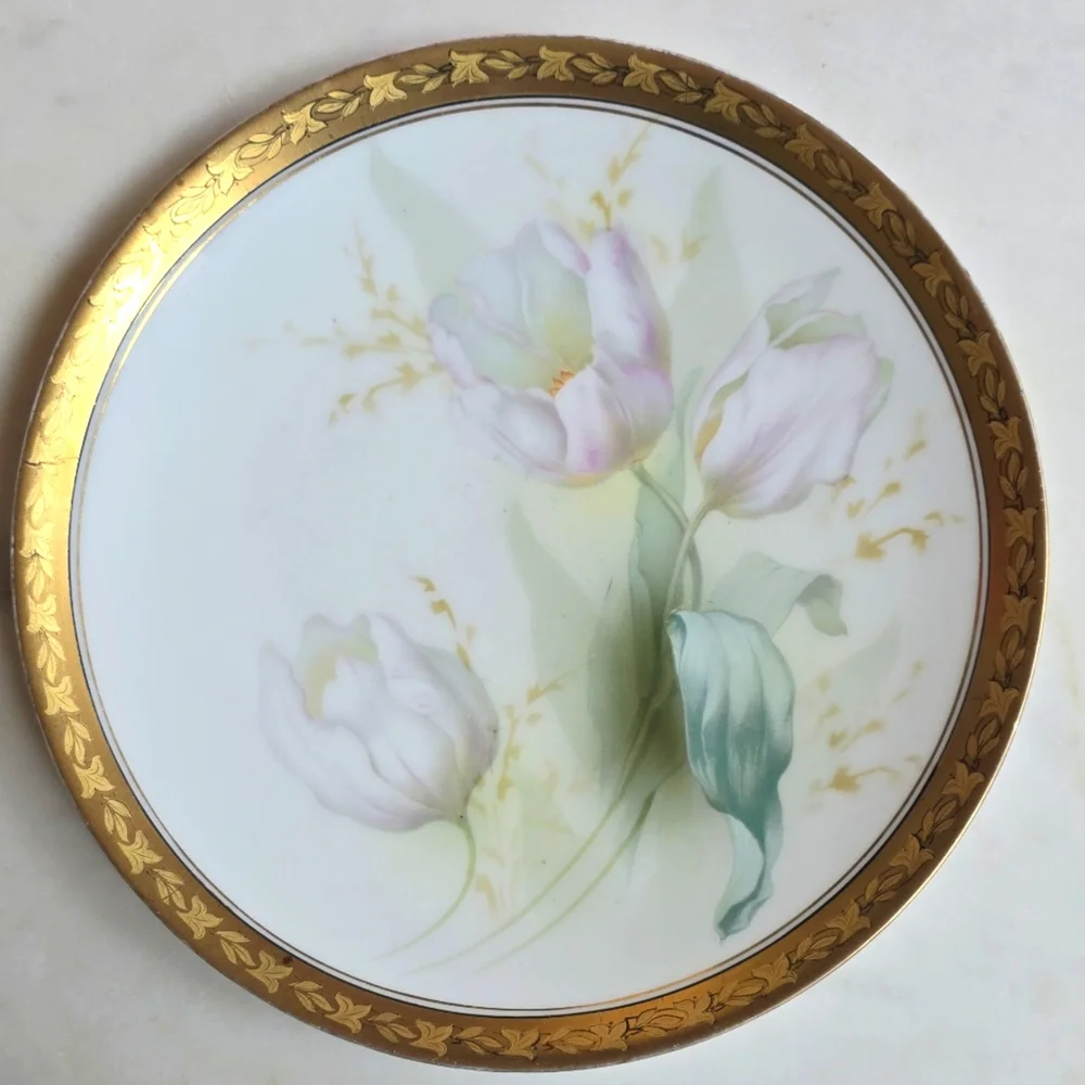 Vintage China RS Germany Tulips with Gold Leaf Edge - Picture 5 of 8